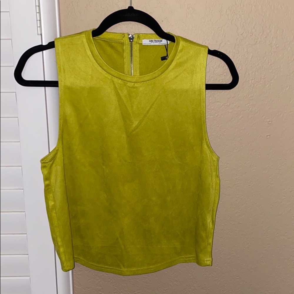 Brand New Yellow/Green Velvet Tank